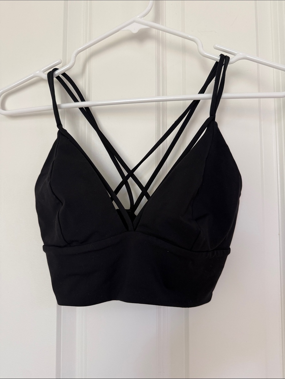 lululemon athletica Black Strappy Longline Sports Bra
